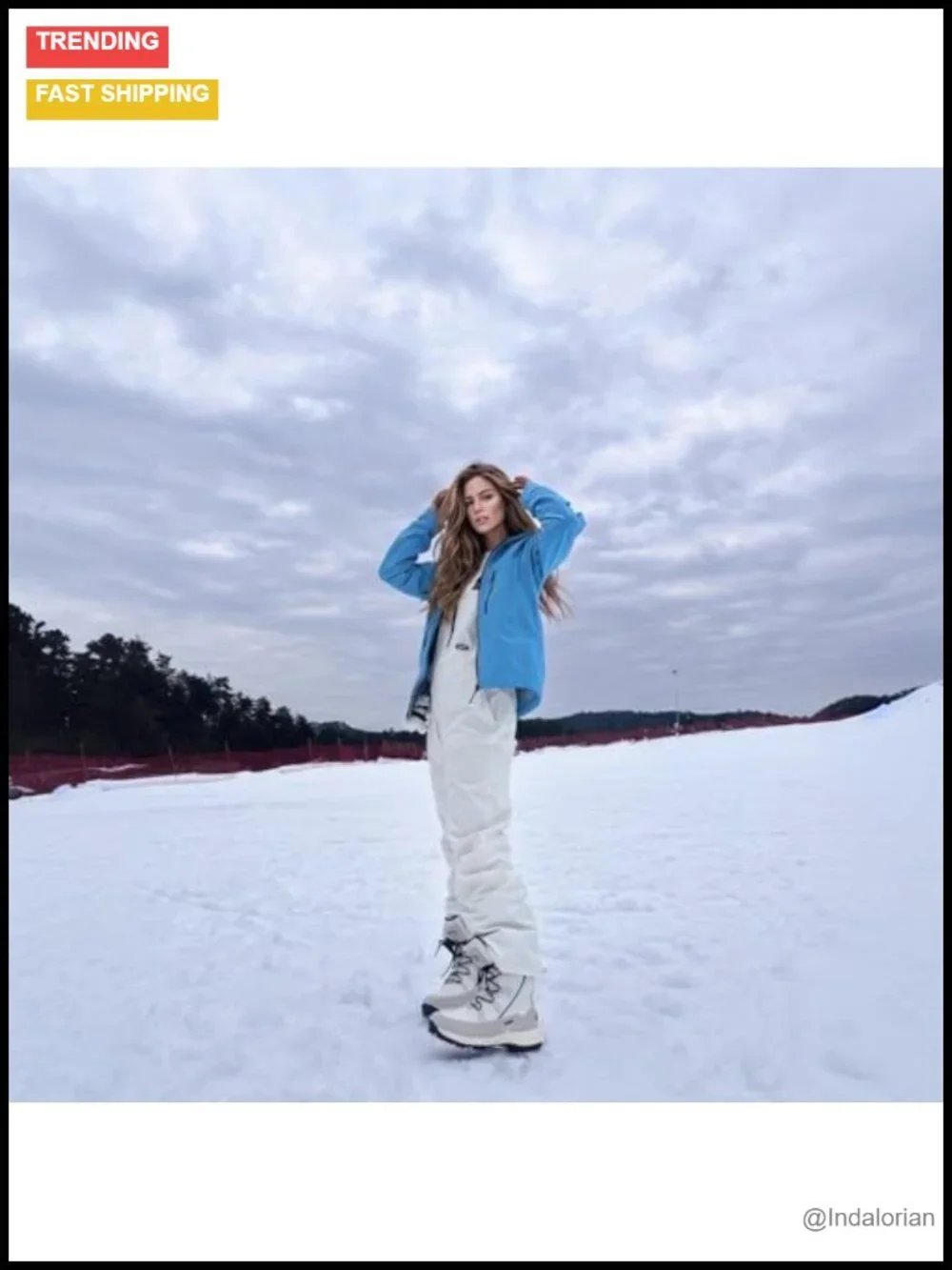 Waterproof Mid Calf Snow Boots Winter Footwear Lace Up